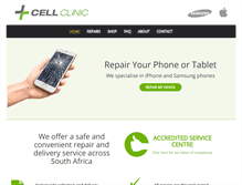 Tablet Screenshot of cellclinic.co.za